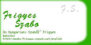 frigyes szabo business card